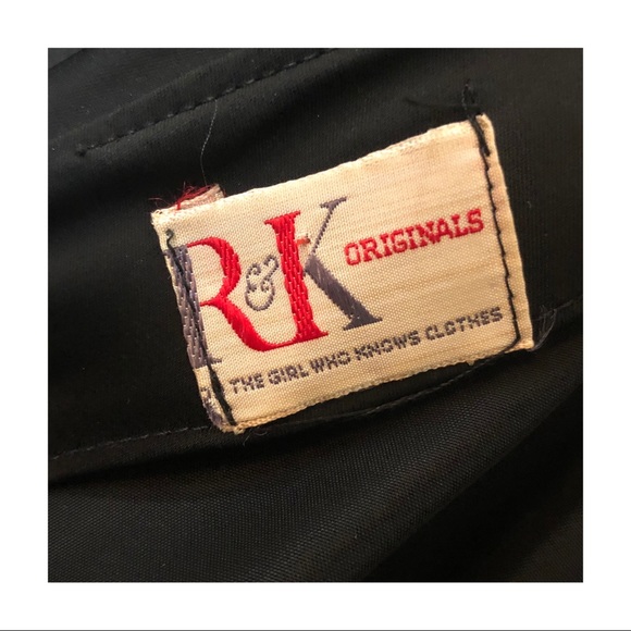 Vintage R&K Originals Jet Black Cocktail Dress - Picture 5 of 6